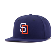 San Diego Padres Light Navy Orangeade Cooperstown AC New Era 59Fifty Fitted