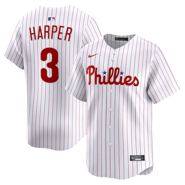 Men's Philadelphia Phillies Bryce Harper Nike White Home Limited Player Jersey