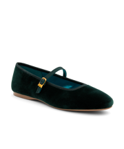 The Hummingbird - Mary Jane Dark Green Velvet
