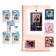 HP Sprocket Photobooth 3x4" Photo Printer (Pink) Bundle w/3.5 x 4.25” Zink Photo Paper (500 Sheets)