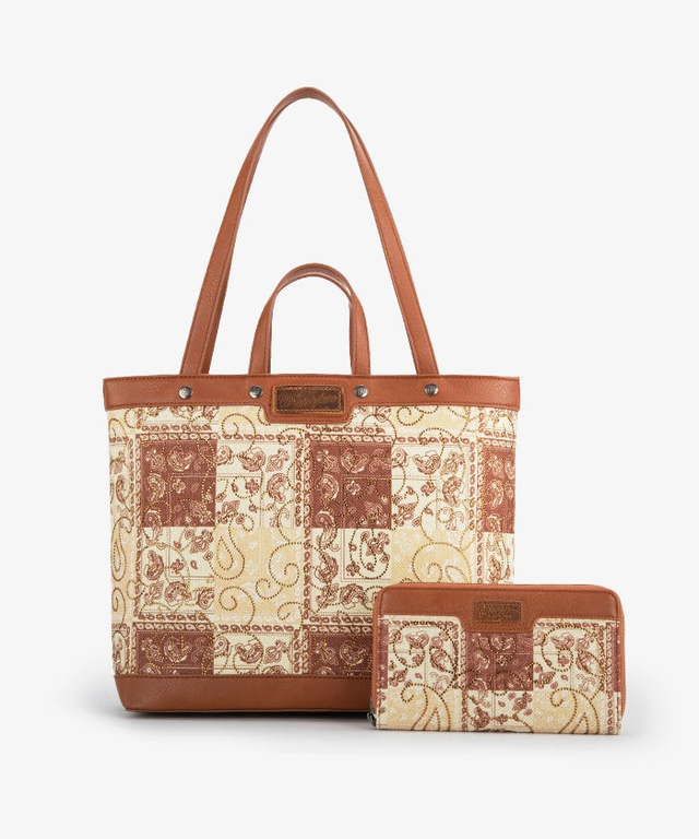 Wrangler Paisley Carry Tote Bag Set