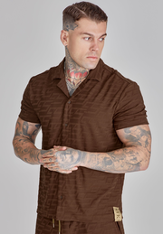 Brown Towelling Shirt