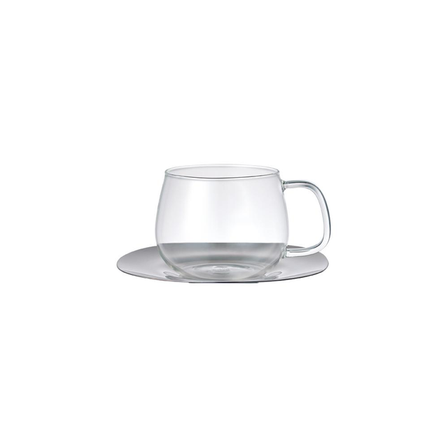 UNITEA cup & saucer 350ml / 12oz stainless steel
