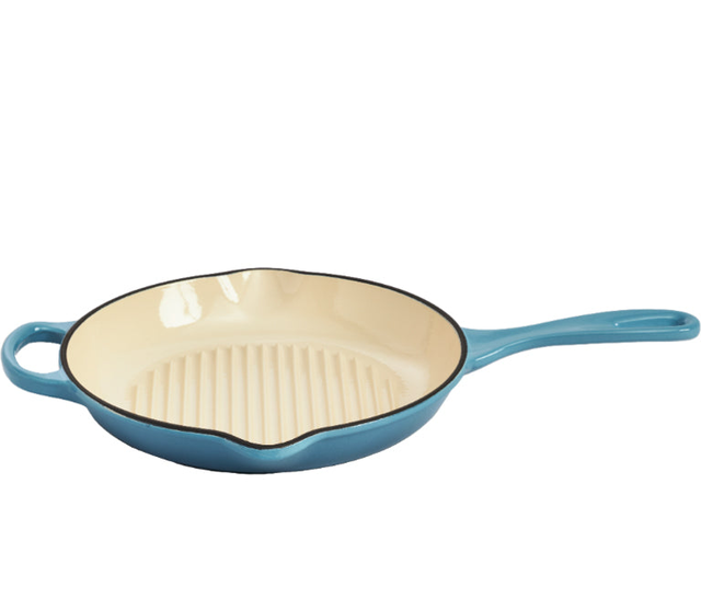 Enameled Cast Iron 11" Grill Pan - Agave