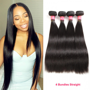 West Kiss Product Peruvian Virgin Hair Straight 4 Bundles Human Hair Weave 