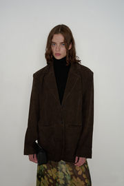 Veda Leon Oversized Suede Blazer