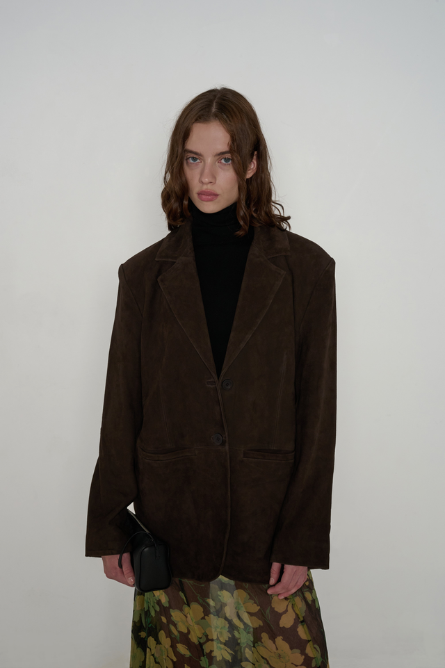 Veda Leon Oversized Suede Blazer