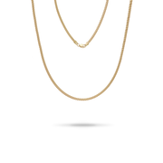 22" 2.5mm Hollow Franco Chain in Gold