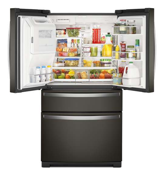 36-inch Wide 4-Door Refrigerator with Exterior Drawer - 26 cu. ft.