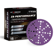 6" Z9 Sanding Discs (Festool Compatible) | 15-Pack | Grit Choices: 80, 120, 180, 320