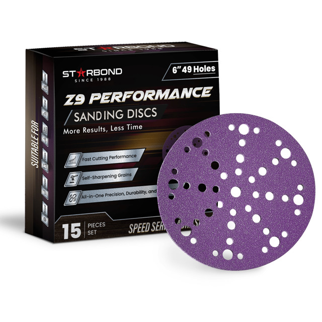 6" Z9 Sanding Discs (Festool Compatible) | 15-Pack | Grit Choices: 80, 120, 180, 320