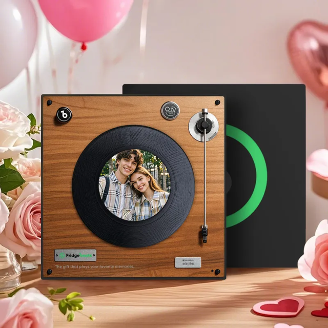 Custom Music Fridge Magnet Can Customize 1-6 Songs and Photos Vinyl Records to Preserve Beautiful Memories Valentine's Day Gifs