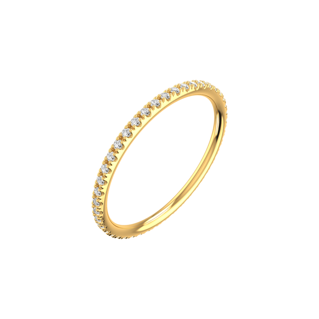 Line pave ring