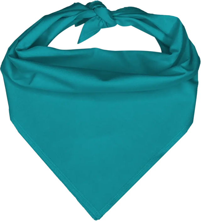 Wholesale Turquoise Solid Bandana Triangle - 14x20x14 - Buy 1 Piece