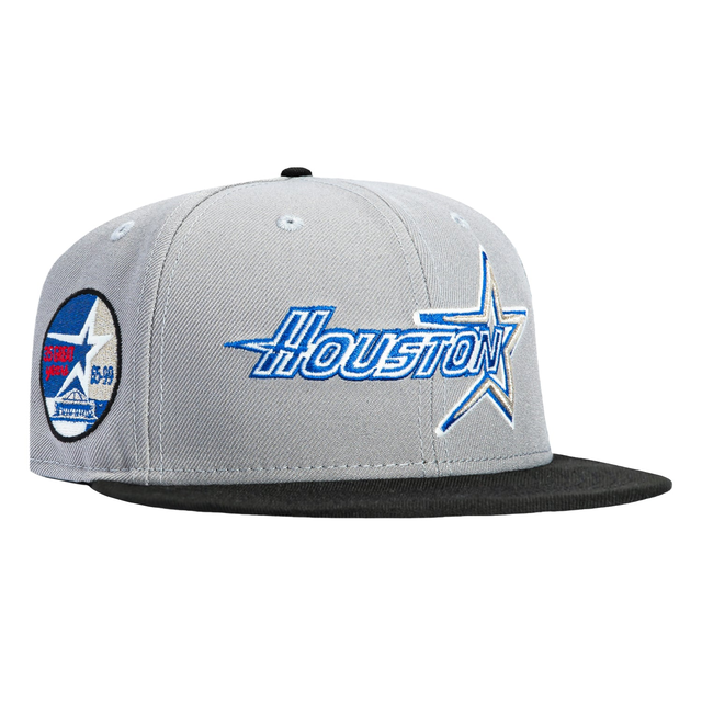 New Era 59Fifty Behind The Wheel Houston Astros 35th Anniversary Patch Word Royal UV Hat - Grey, Black