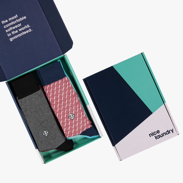 Monogram Sock Box ~ 6 pairs