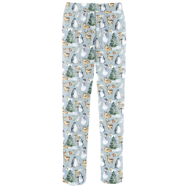 Men's Print Pajama Pants in Spring Sky Winter Woodland