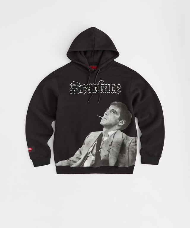 Scarface Old English Chenille Hoodie - Black