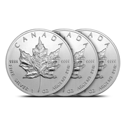 1 oz Canadian Silver Maple Leaf Coin (Random Year)