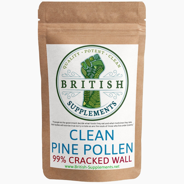 Clean Genuine Pine Pollen Capsules 422mg (99% Cracked Wall)