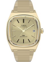 Timex® Automatic 1983 E Line Reissue 34mm Gold-Tone Expansion Band Watch