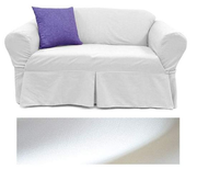 White Canvas Furniture Slipcover 472 Sofa