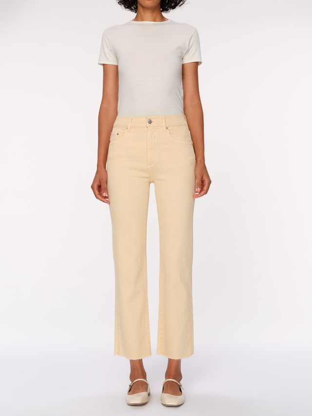 Patti Straight High Rise Ankle Jeans | Lt Wheat
