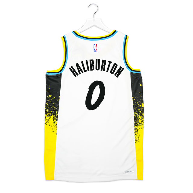 Adult Indiana Pacers #0 Tyrese Haliburton '24-25 CITY EDITION Swingman Jersey in White by Nike