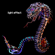 Legendary Serpent: Mechanical Snake 3D Metal Model Kit 500pcs Pre-order