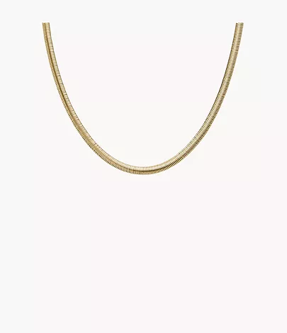 Moderne Stak Gold-Tone Stainless Steel Chain Necklace