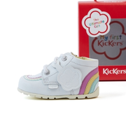 Baby Kick Hi Rainbow Leather White