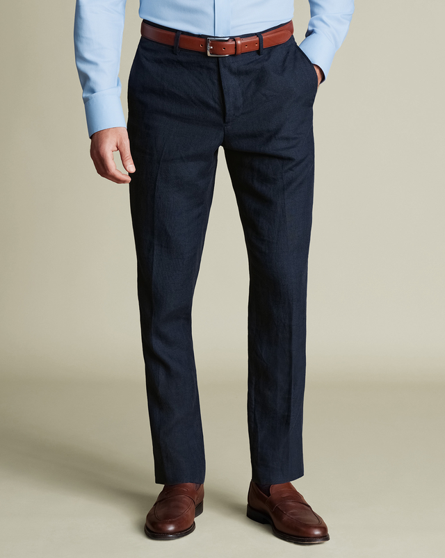 Linen Pants - Dark Navy