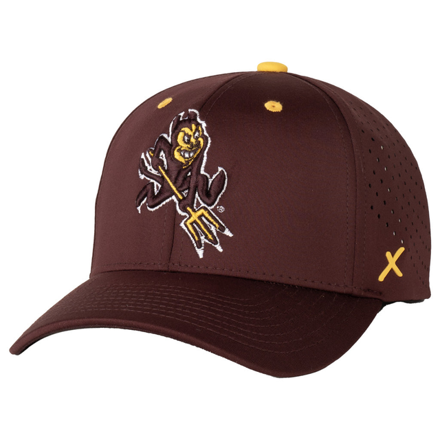 NCAA Arizona State Sun Devils CapX Flow X1 Flex Fit Hat - Maroon