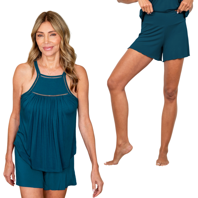 Deep Teal Short Set