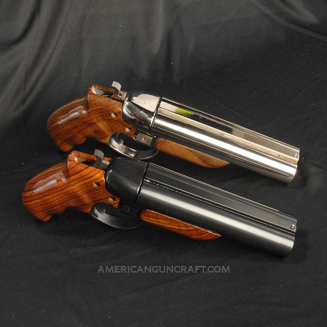 Diablo 12 Gauge Pistols, Collectors Set, Nickel and Blued Finish with Rosewood Finish Grips, 6 inch barrel. -No FFL Required-
