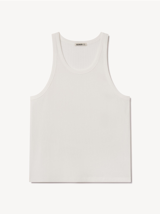 White Slingshot Cotton Tank