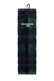 Tartan Jacquard Cotton Tri-Fold Golf Bag Towel