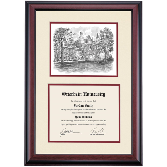 Otterbein Premier Towers Hall Diploma Frame