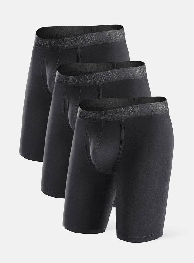 Bamboo Breathable Boxer Briefs 8" (3-Pack)