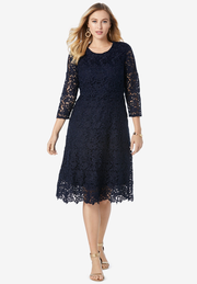 Lace Fit & Flare Dress