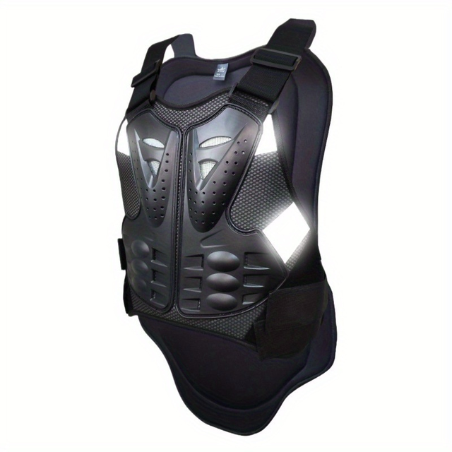 1pc Motorcycle Vest with Thickened PP & -Resistant Padding - -Fall Breathable Riding Jacket, Adjustable Armor for &, One-Size-Fits-All Motorbike, BMX, Scooter (No- Design)
