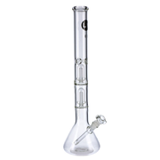 LA Pipes Beaker Ice Bong with Double Showerhead Percolator | 20 Inch