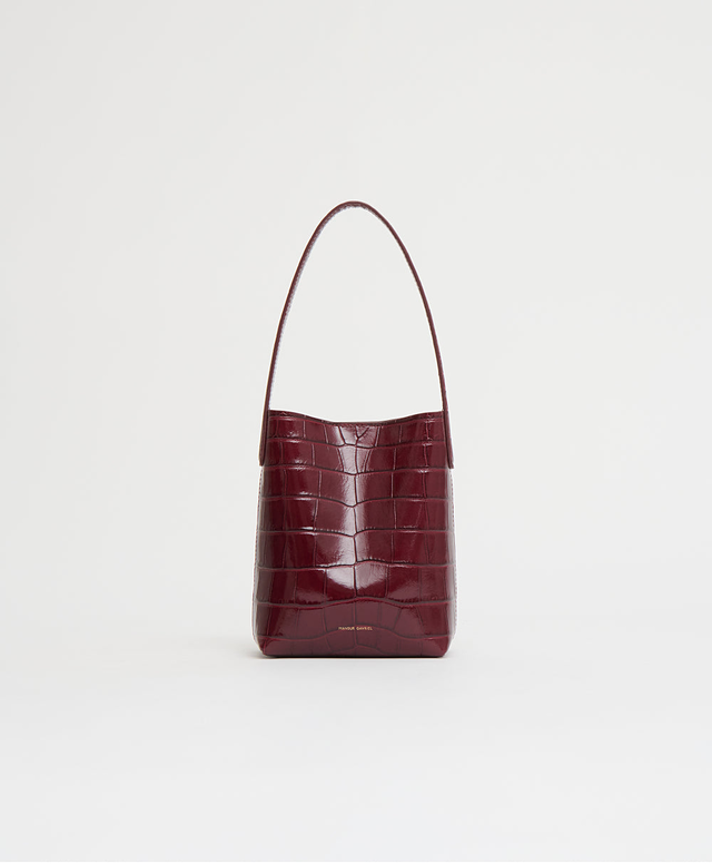 Mini Everyday Cabas - Oxblood Croc