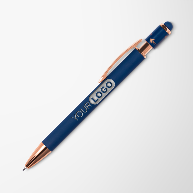 Engraved Etta Fidget Stylus Pen with Rose Gold Trim