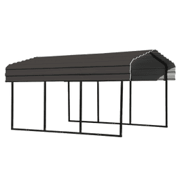 Arrow 10 x 15 x 7 ft Black/Charcoal Carport