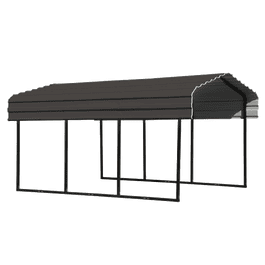 Arrow 10 x 15 x 7 ft Black/Charcoal Carport