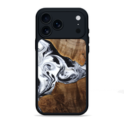iPhone 17 Pro Max Wood Phone Case - Shanon (Black & White, 772070)