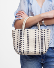 The Handwoven Mini Tote in Stripe