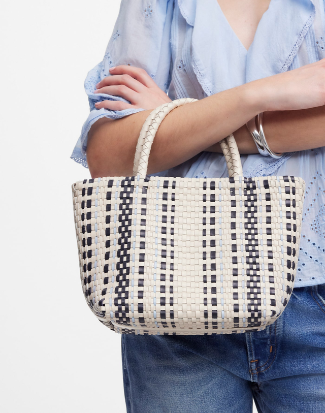 The Handwoven Mini Tote in Stripe