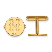 14K Yellow Gold Plated New York Mets MLB Cuff Links